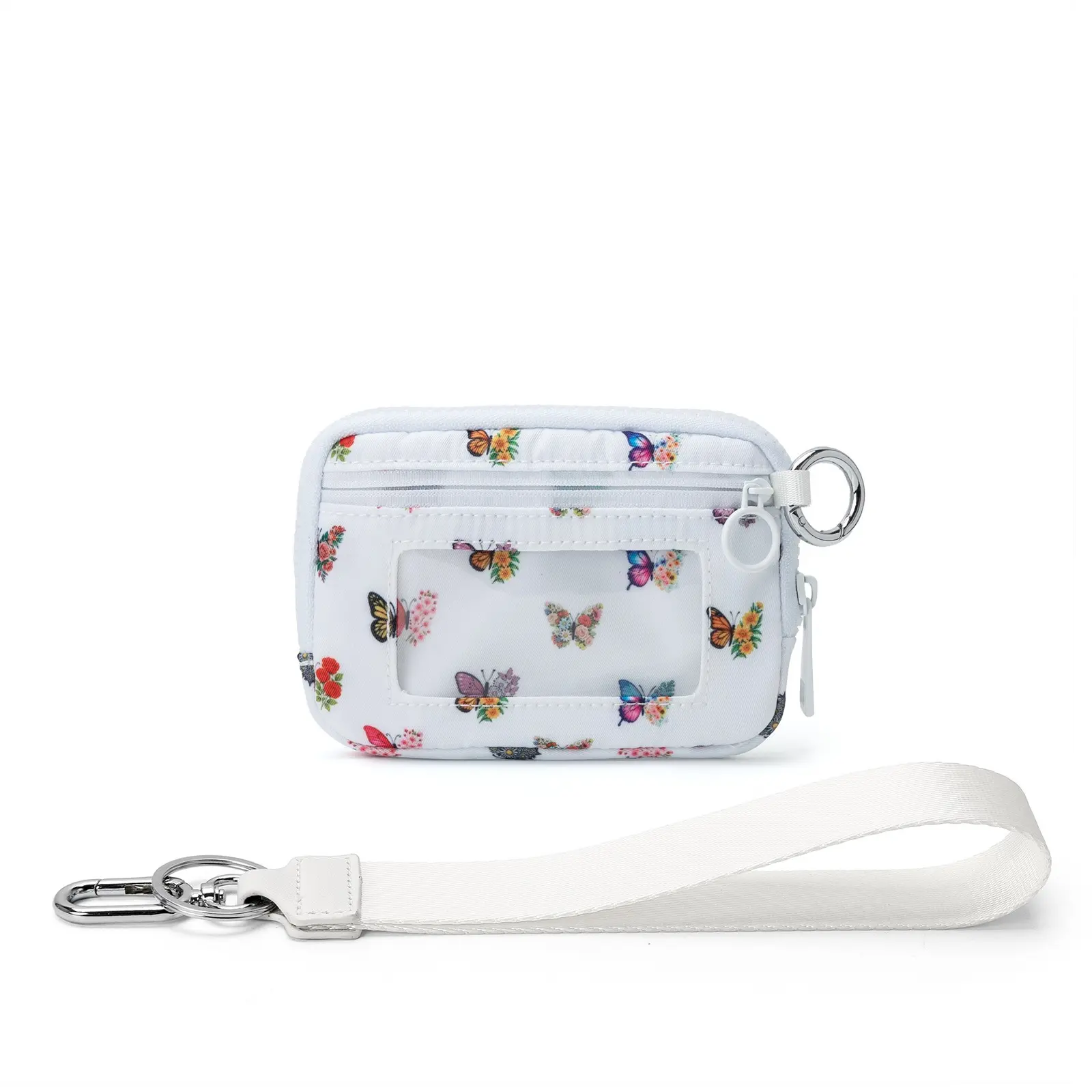 white base butterfly print