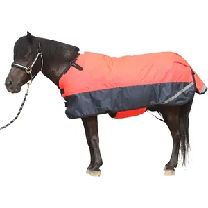 Foal/Mini Horse Size 30"-48" Waterproof & Breathable 300 Denier Winter Turnout Blanket with 150g Polyfill Fluorescencered Medium