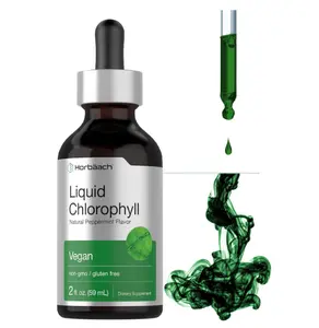 Horbäach Liquid Chlorophyll Drops | 2 oz | Vegan, Non-GMO, and Gluten Free Formula | Natural Peppermint Flavor