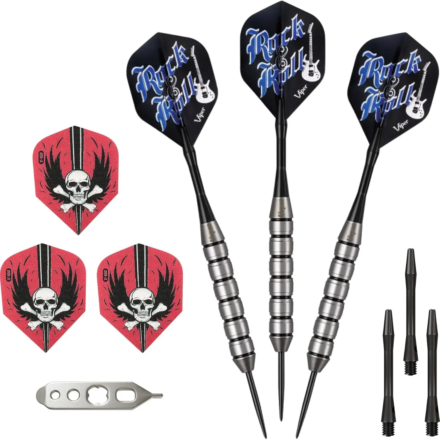 Viper Underground Rock & Roll Darts Steel Tip Darts 23 Grams Intimidating Designs Locking Holes