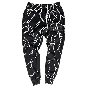Lightning Strike - Joggers - Black Lightning Strike Black Joggers Comfortable Casual Streetwear Sweatpants for Daily Wear Gym Lounge