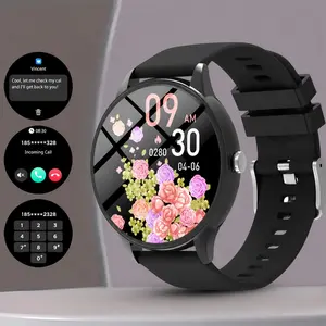Smart Watch Call Answering, Latest Round Smartwatch, Step Counter, Calories, Multiple Sports Modes, Alarm, Calculator, Silicone Band, Unisex, Step Tracker Watch