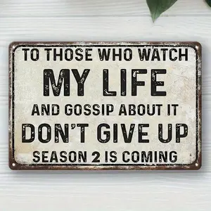 [Signboard]2D Flat, Vintage "To Those Who Observe Me" Metal Wall Sign - 8X12 Inch Retro Decor, Durable Indoor/Outdoor  Art For Home, Office, Workshop - No Electricity Needed, Easy Wall-Mounted Installation, Metal Wall Decor, Worksh,Use aluminum plates