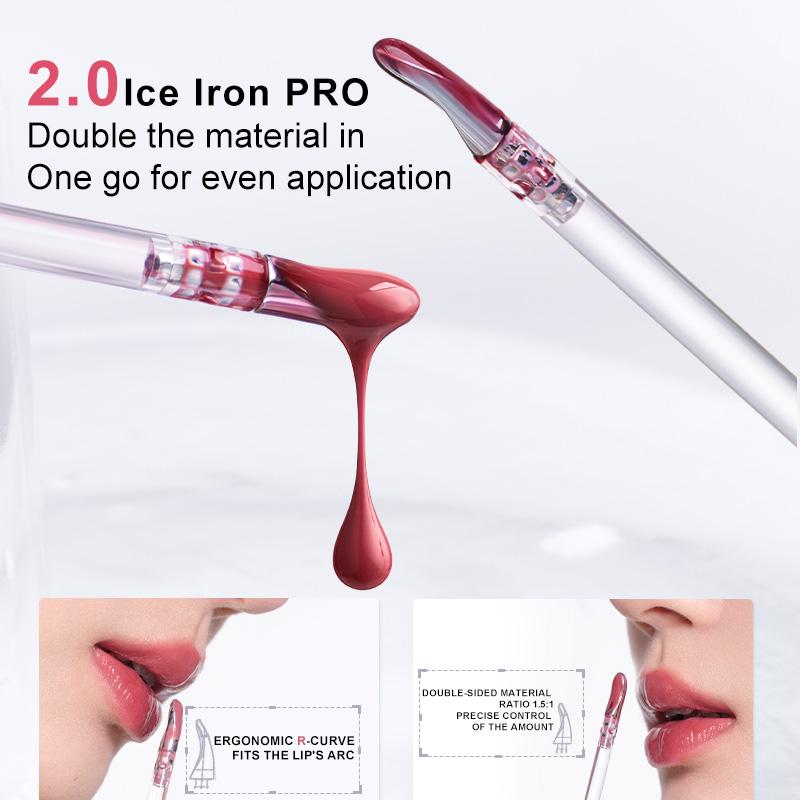 JUDYDOLL Ice Watery Lip Gloss, Blur, Mirror Lip Glaze, Glossy Lip Stain, Transfer-Proof, Metal Applicator, Waterproof, Long-Lasting, Moisturizing, Liquid Lipsticks, Plumping, Not Easy To Fade, Halloween Makeup, Cosmetics, Valentines Day Gift, New Year