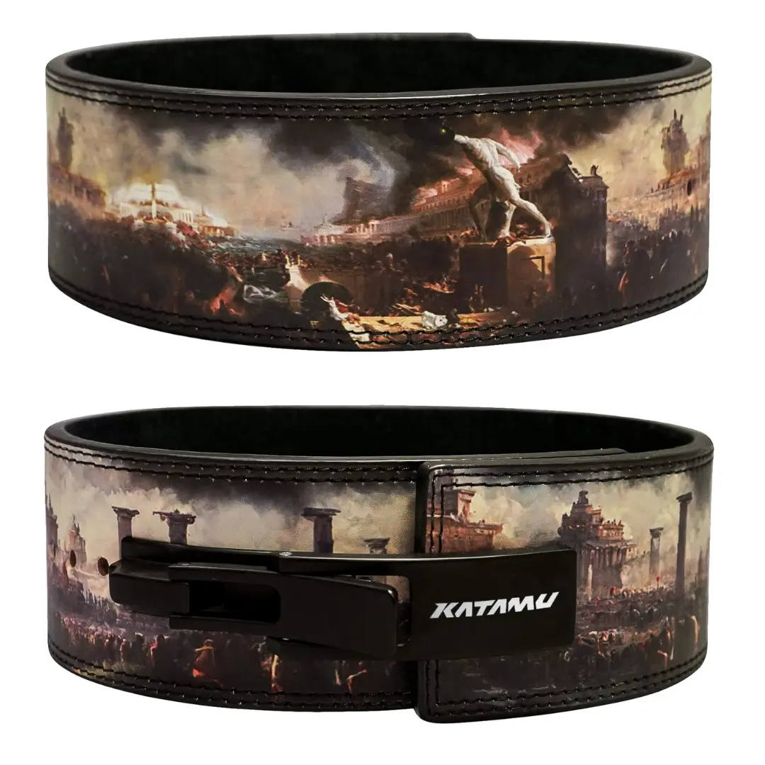 KATAMU Fall Of Rome 10mm/13mm Lever Lifting Belt, Workout Gear, Fitness Equipment, Weight Training Equipment For Fitness & Weight Training