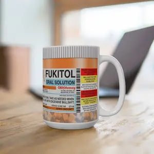 [sale up to 30%] + [ Free ship ] Fukitol Prescription Funny Mug | Sassy Cup | F**kkk It All Mug | Sarcastic Mug | Best Birthday Gift | Adult Humor | Funny Gift