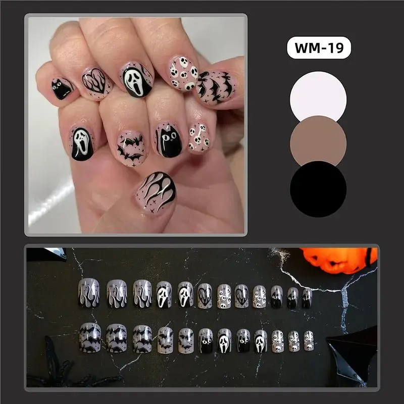 Ghost Face Nails