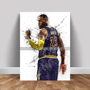 Lebron James Poster, Cleveland Cavaliers, Poster Print Unframed, Wall Art Print, Kids Decor, Man Cave Gift, Sports Art