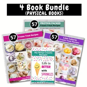 Ninja Creami 4 Book Bundle Physical Books