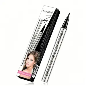 [YANQINA] Eyeliner Pen Silver Tube Liquid Eyeliner One-stroke Formation Waterproof, Oil-proof, Quick-dry, Smudge-proof Ultra-fine Tip Beginner Eyeliner