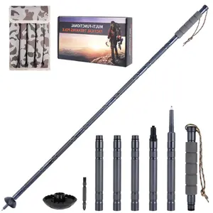 Heavy - Duty Metal Hiking Pole: Collapsible Design for Outdoor Adventures! Ideal for Hiking, Trekking – Stable Support on Tough Terrains. Must - Have Gear