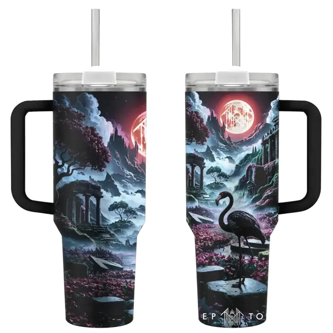 [ New Drop ] Heavy Metal Band Music Tumbler 40oz, Metal Worship Travel Mug, Rock Music Fan Gift, Black Stainless Steel Travel Cup