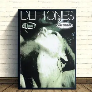 Vintage Deftones Concert Poster, 90s Nu Metal Band Art
