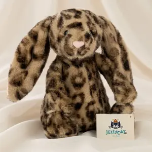 Limited Edition Jellycat Cobblehop Leopard Bunny – Soft Luxury Plush with Dust Bag, NWT