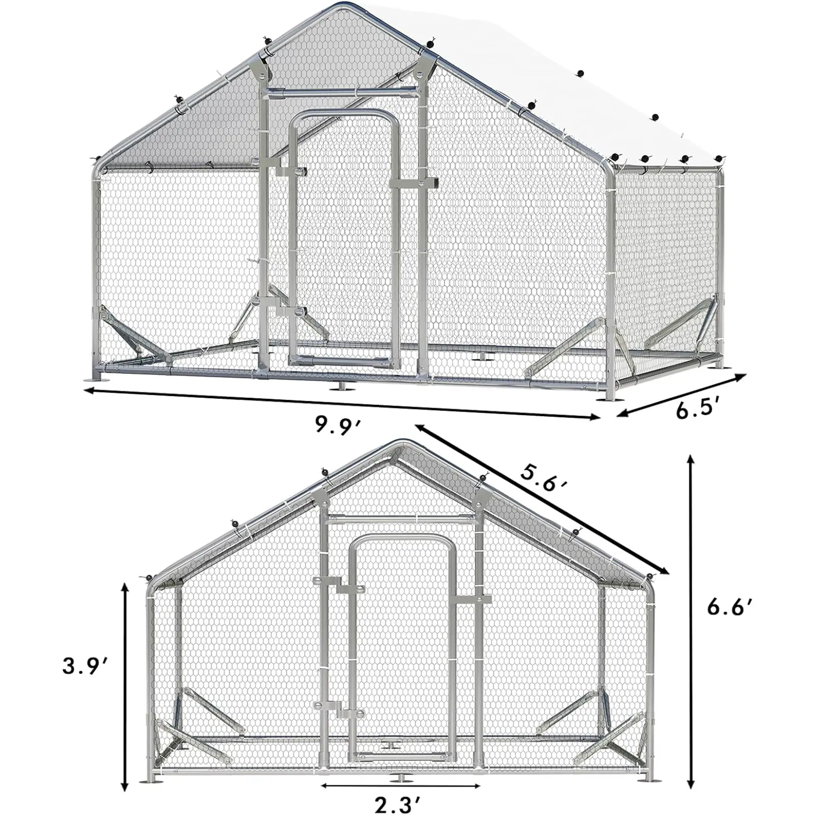 78.0"L x 118.1"W x 76.8"H