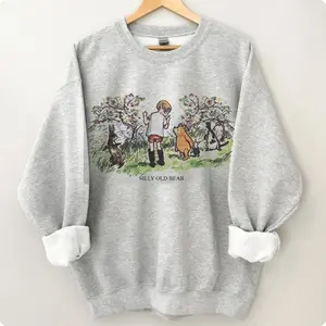 The Vintage Pooh Bear Sweatshirt, Gift For Men Women, Crew Neck, Menswear Top, Womenswear Top Underwear Streetwear