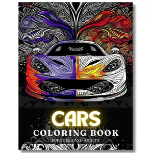 Cars Coloring Book - 50 Coloring Pages - For Adults & Teens: Coloring these beautiful Cars illustrations, a fun and creative way to unwind ! (Vehicles & Transports Coloring Books)