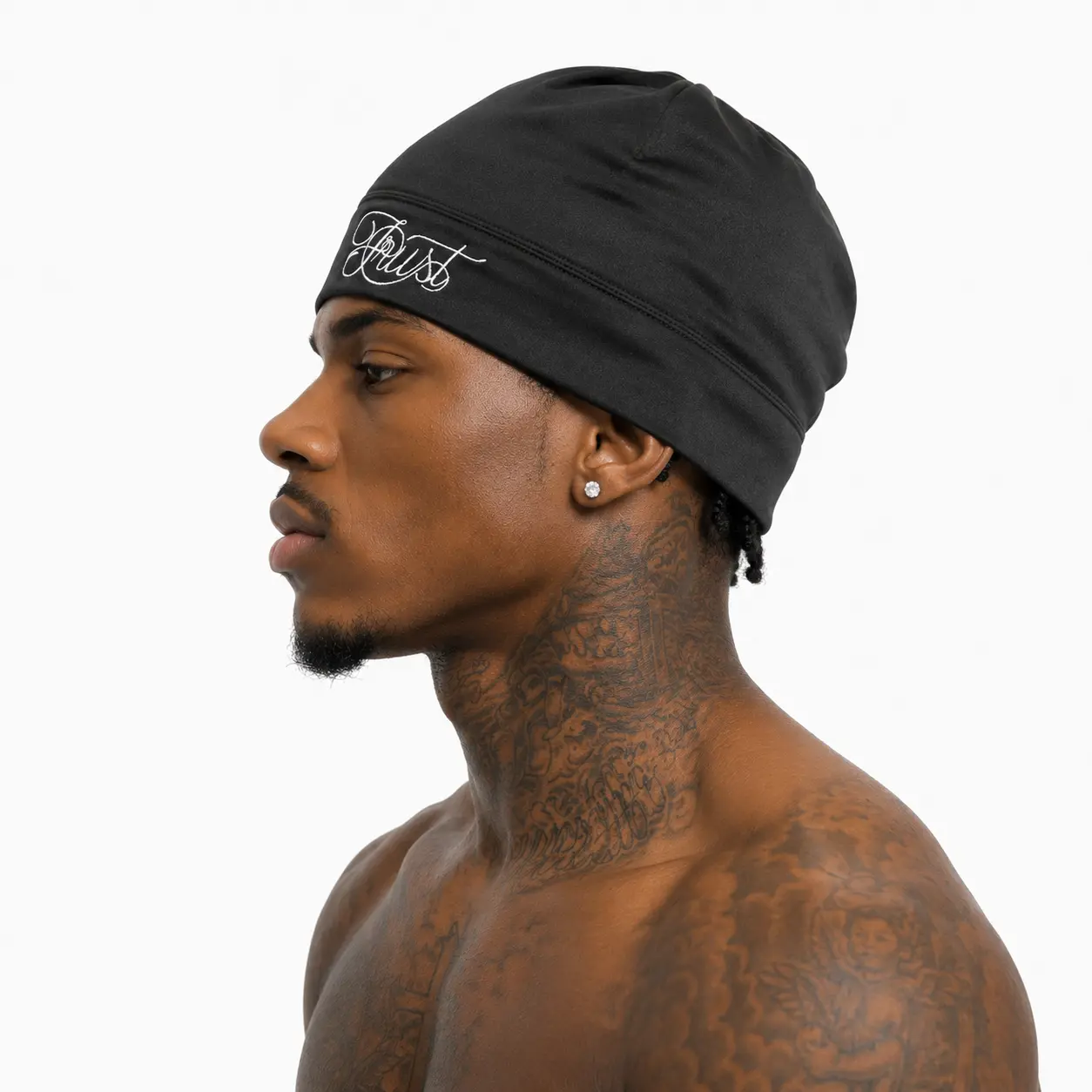 Satin-Lined Elastane Solid Skull Cap - Elegant Slip-On Design, Smooth Interior, Hair Protection, Breathable Snug Fit for Everyday Wear