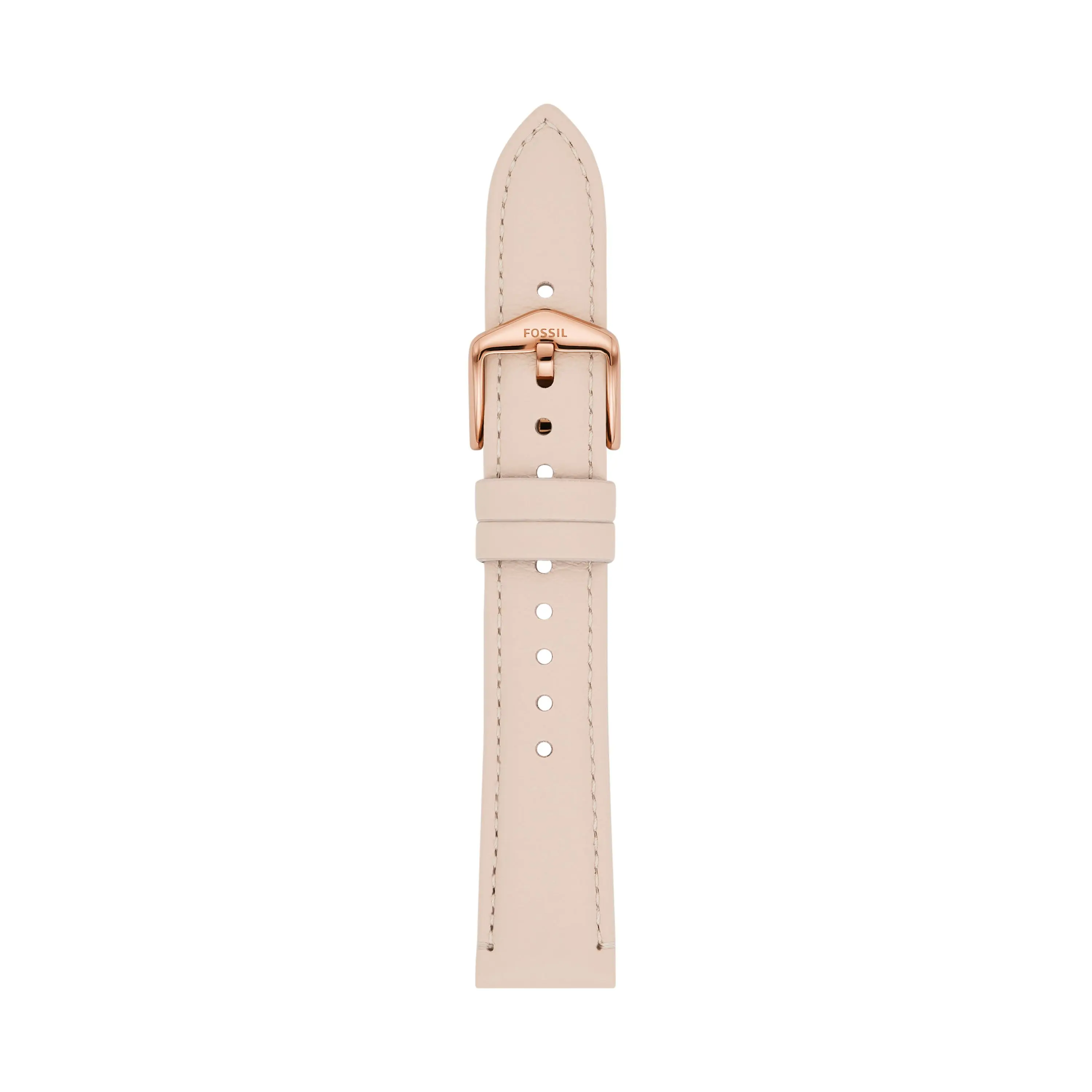 Fossil Women's 18mm Light Beige LiteHide™ Leather Watch Band