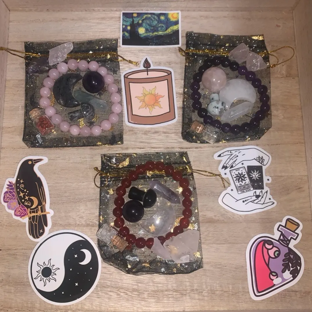 7 piece crystal & bracelet set