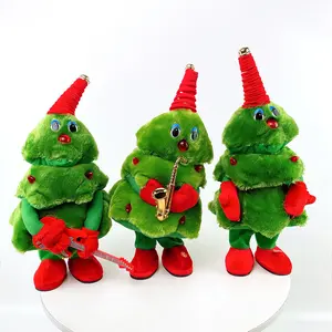 Electric plush dancing Christmas tree, glowing and singing Christmas toy, Christmas gift for children