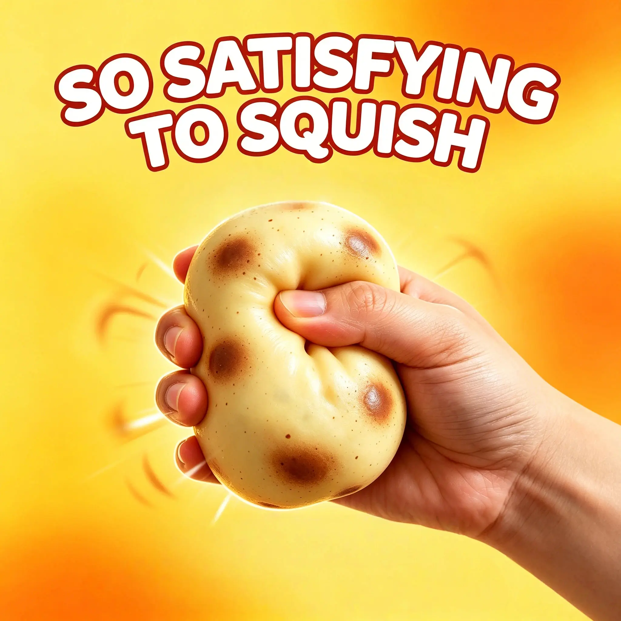 Cute Potato Slow-Rise Squishy Stress Relief Toy - Soft Squeeze Sensory Tool with Fun Design, Office Desk Fidget Toy, Realistic Food Shape Anxiety Aid, All-Ages Creative Gift
