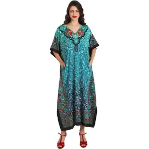 Miss Lavish London  Women's Kaftan Kimono Maxi Style Dresses Suiting Teens to Adult in Regular to Plus Size - X-Large, 101-Teal
