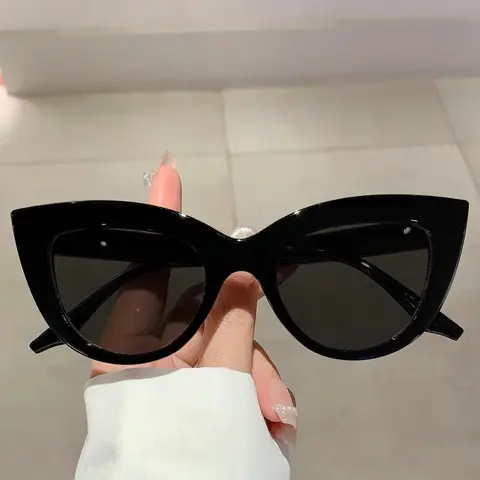 Unisex Plain Color Frame Sunglasses (1 Pair), Trendy Casual Cat Eye Frame Sunglasses for Everyday Use, Fashion Accessories for Outdoor Activities, Trendy Beach Eyewear, Trendy Shades