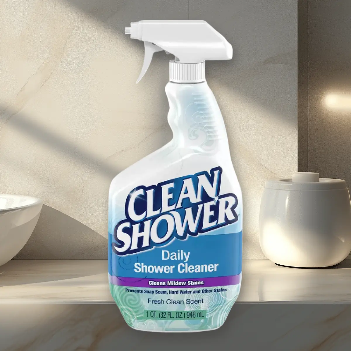 Clean Shower Fresh Clean Daily Shower 60fl oz - Daily Shower Cleaner, Fresh Clean Scent, 60fl oz, for Showers, Easy to Use