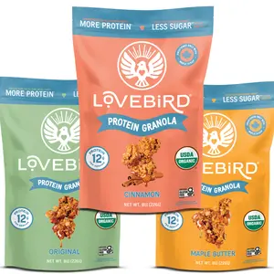High Protein Granola 3 Pack - 12g Protein, No Refined Sugar, Gluten Free | Lovebird Protein Granola