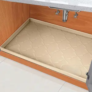 28" x 22" Under Sink Mat Waterproof, Silicone Mat Kitchen Drawer Shelf and Cabinet Liner, Sink Protector for Kitchen Organizers and Storage, Boot Tray Pet Food Mats