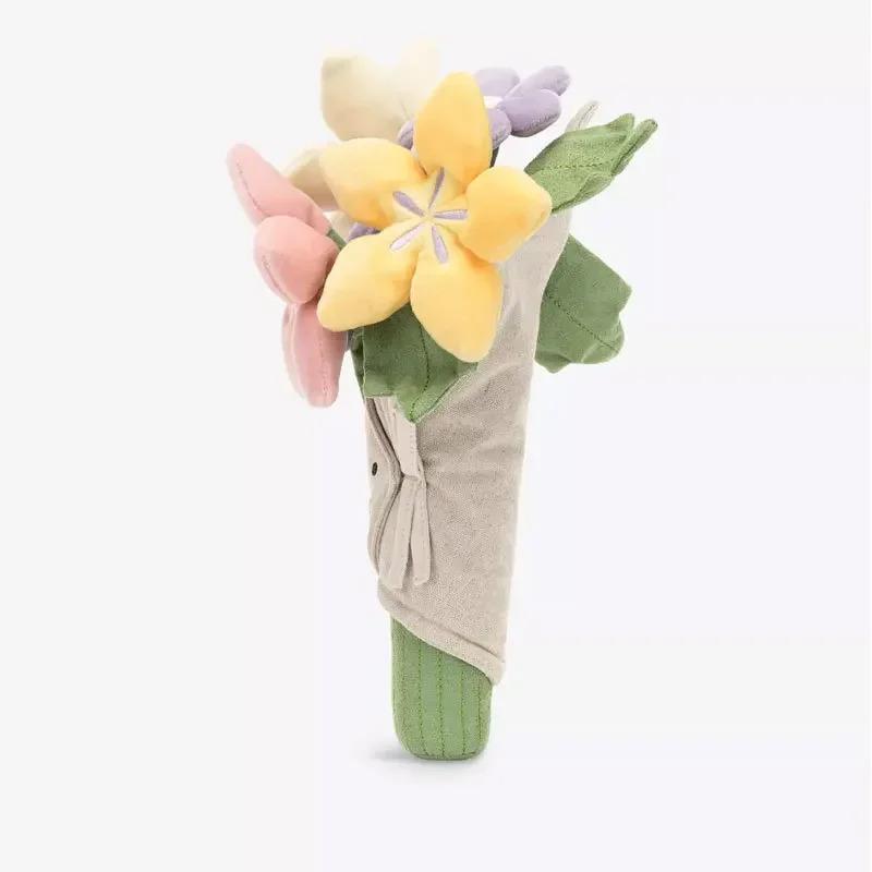 Holding Flowers Valentine's Day New Eternal Flower Life Wedding Simulation Bouquet Plush Toys 30cm Birthday Gift for Girls Party Decoration Home Decor