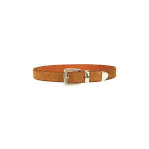 LAMARQUE Suede Belt in Tan