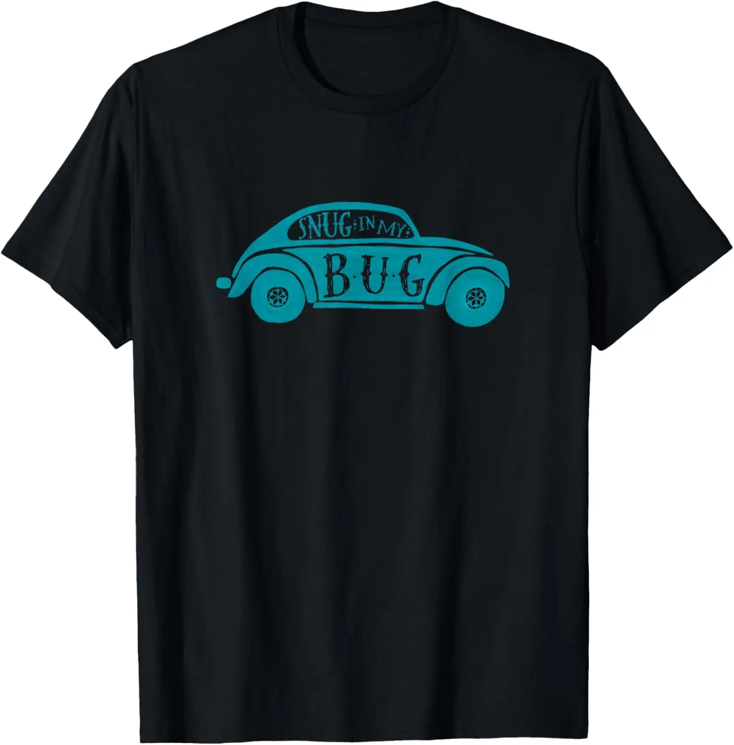 Volkswagen Beetle Snug In My Bug T-Shirt shirt of the day，cool tees，shirt for women，100%cotton Top Vintage