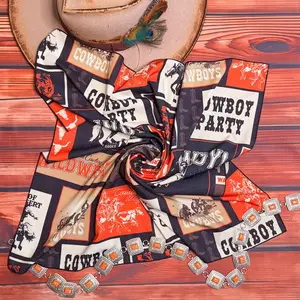 Cowboy Print Wild Rag 28x28