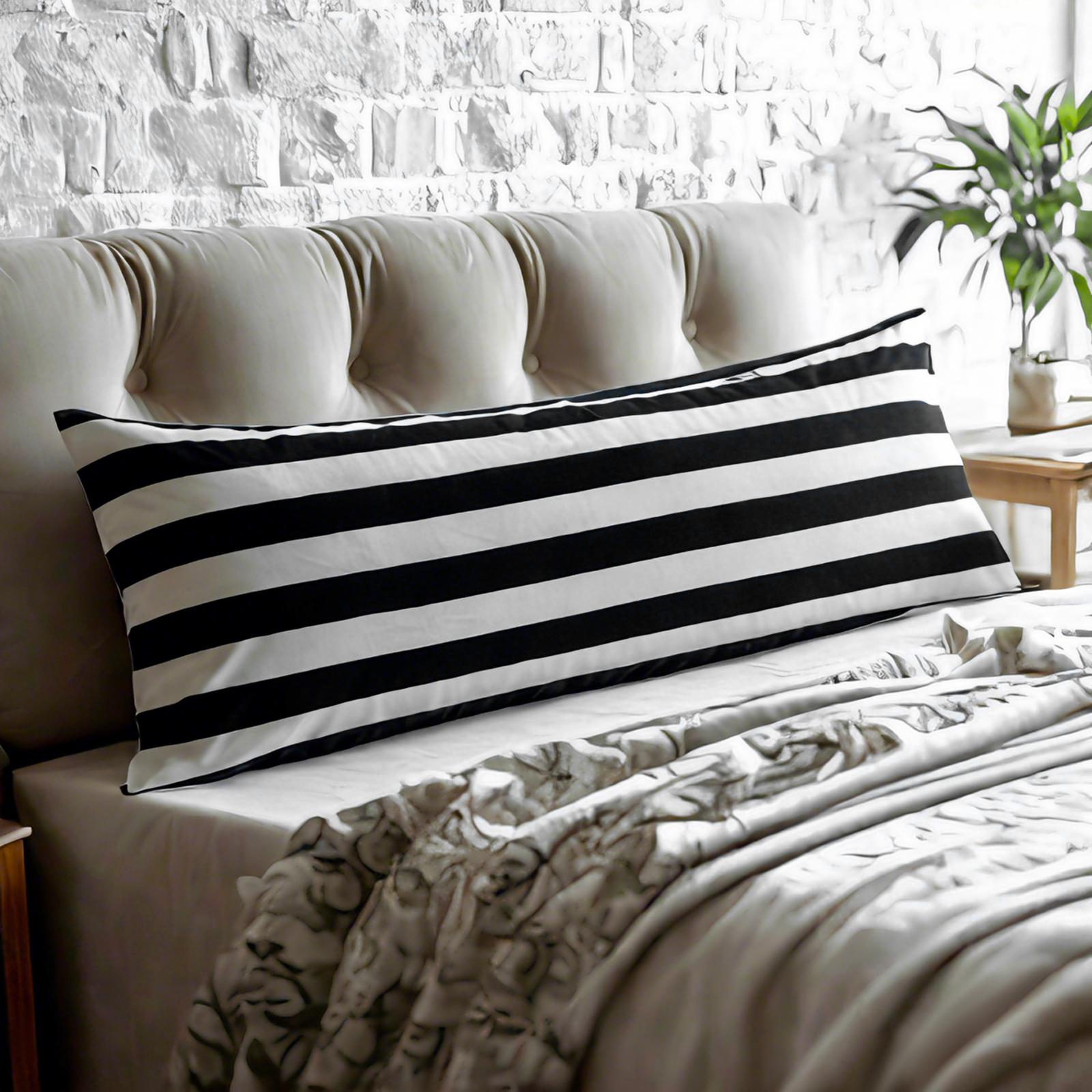 1 body pillowcase, soft brushed microfiber pillowcase, black and white pattern, envelope sealing