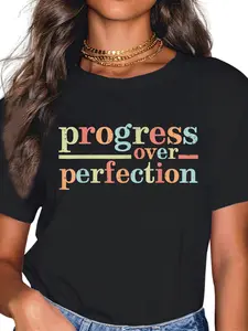100% Cotton Retro Progress Over Perfection SPED Teacher Paraprofessional T-Shirt