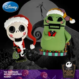 Disney The Nightmare Before Christmas Jack Oogie boogie Refrigerator Magnet 1PC Officially Licensed Novelty 3D Figures Fridge Magnet Kitchen Decor PVC Home Decor