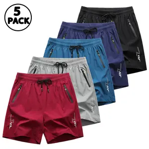 Men's Quick Dry Breathable Shorts CasualSports Style Wrinkle Resistant Textured Design Polyester Blend Solid Color Reflective Strips Suitable for Running Football Badminton Basketball Ping Pong Weightlifting pants men