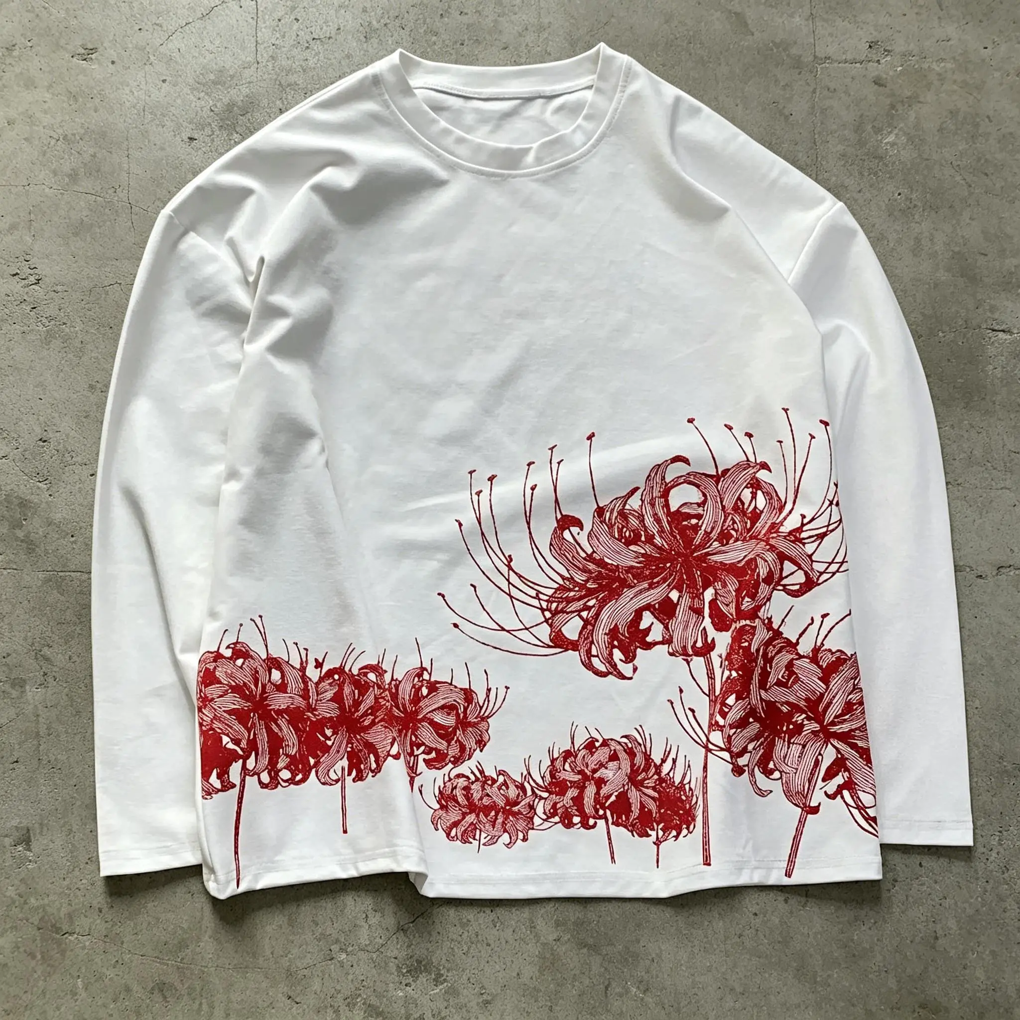 Tokyo Ghoul Graphic Unisex  Long Sleeve Tee Vintage Loose Oversized White Top Japanese Anime Harajuku Streetwear Shirt Gift For Anime Fans