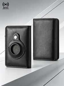 Men's Multi-Functional Airtag Magnetic Wallet, Pop Up Bank Credit Card Holder, RFID Blocking, Minimalist Smart Cash Coin Purse