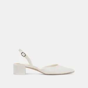 Dolce Vita CAREL HEELS TRUE WHITE SATIN