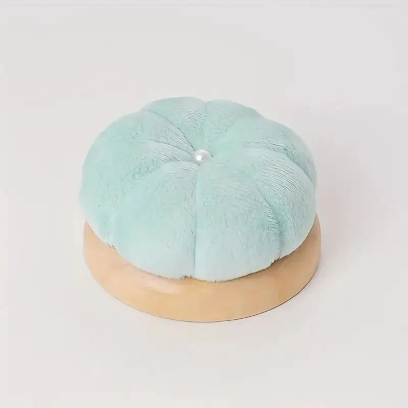 Charming Pumpkin-Shaped Pin Cushion, Real Wood Base Material, Sewing & Knitting Accessories, Sewing Accessories and Supplies, Perfect for Crafters and Hobbyists