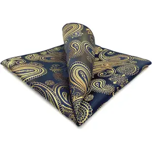 Paisley Blue  Pocket Square Mens Ties Silk Hankies MH10