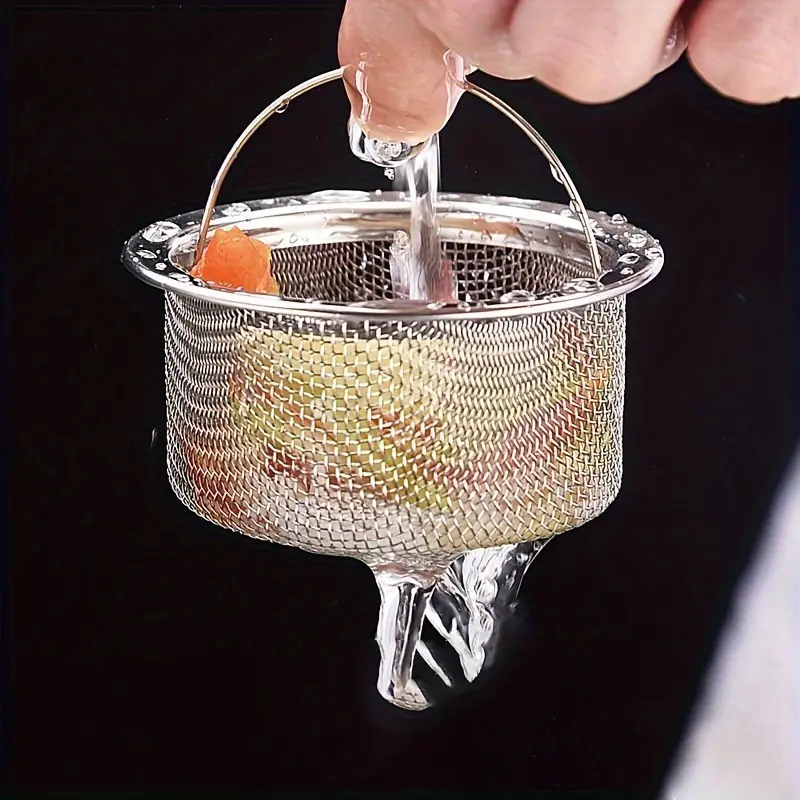 2pcs Kitchen Sink Strainer, Drain Cage Hanger, Reusable Stainless Steel Kitchen Sink Filter, Drain Plug Kitchen Sink Drain Basket Drain Pipe Fittings