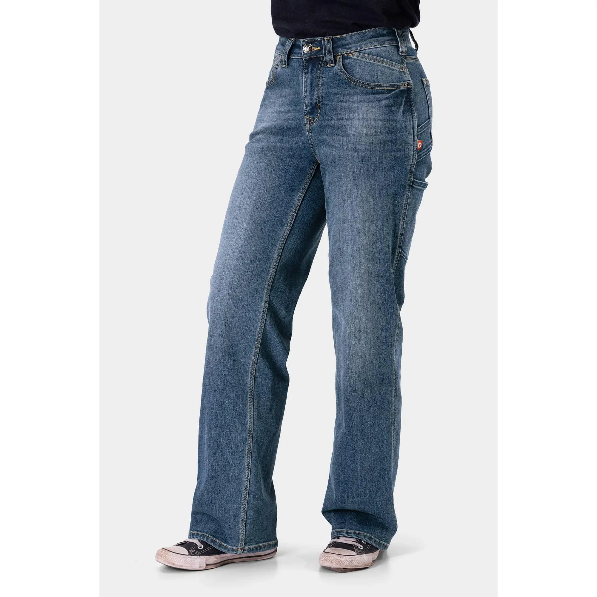 Old School Wide Leg Jeans in Indigo Denim