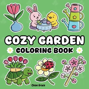 Cozy Garden Coloring Book: Cute and Simple Garden-Inspired Designs for Stress-Free Coloring — Ideal for Adults, Teens, and Cozy Relaxation!: A One ... for Springtime and Easter