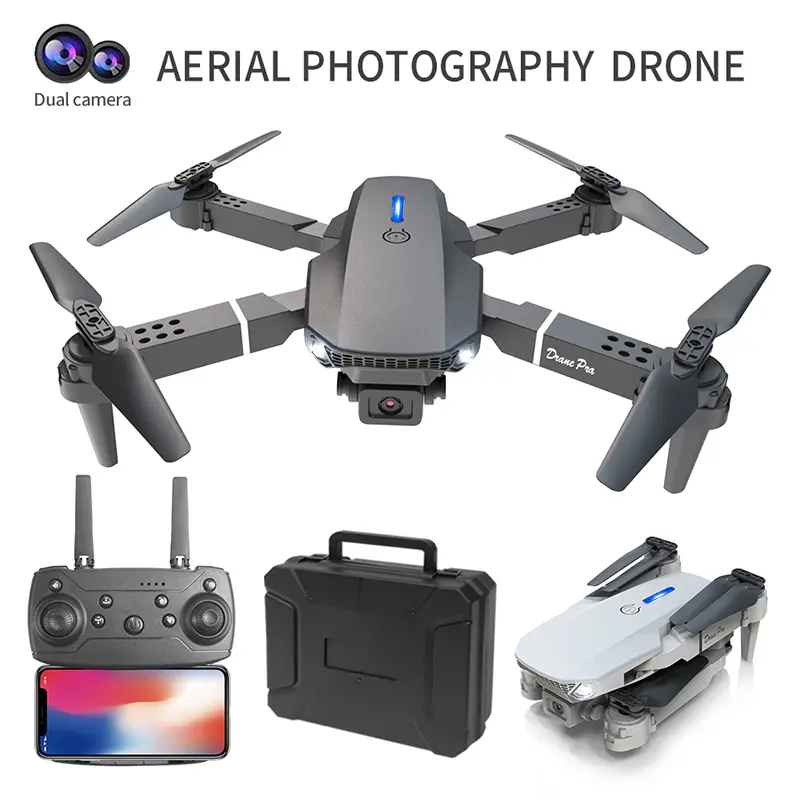 FPV RC Quadcopter Toy with Built-in Camera, Foldable Remote Control Helicopter for Beginners, Wi-Fi Compatible Flying Drone