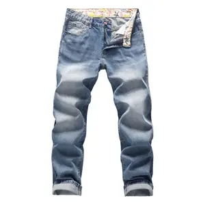 MZNBURAM Men's Non-Stretch Relaxed Fit Straight-Leg Denim Pants Jeans-31 Inseam