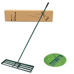 Yesker Lawn Leveling Rake 30 Inch for Soil Yard Leveling Rake with 30"x10" Ground Plate 72" Steel Handle Effort-Saving Heavy Duty Ground Leveler Tool for Backyard Garden Farm Golf Course Landscaping summervibes